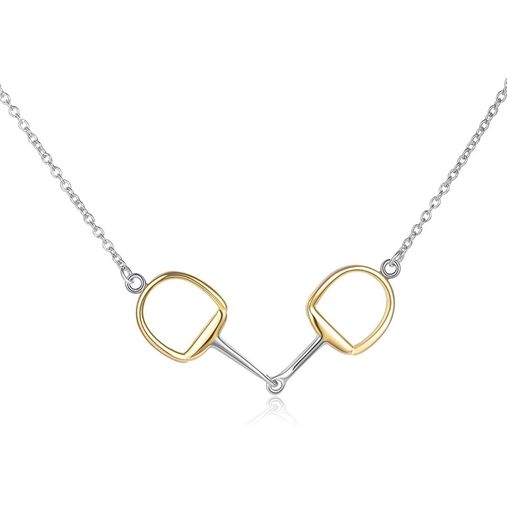 Sterling Silver Horse Snaffle Pendant Necklace